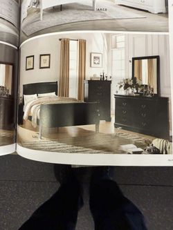 Queen Bed Room Set( Queen Bed Frame, Dresser, Mirror, 1 N/S On Sale