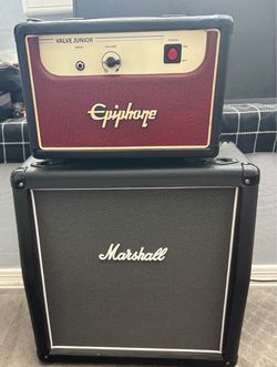 Epiphone Valve Jr Head with Marshall MHZ112A cab