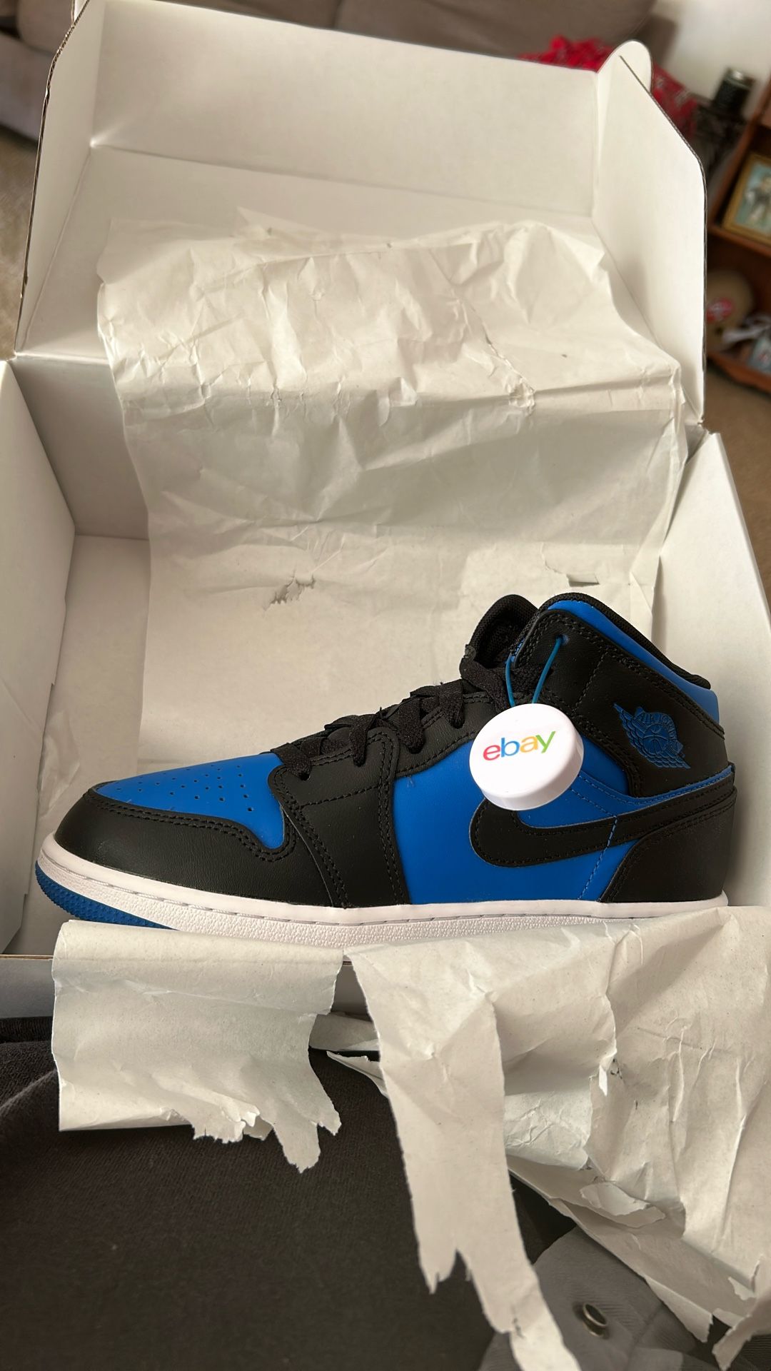 Jordan One Black/Blue Size 5y • NEW