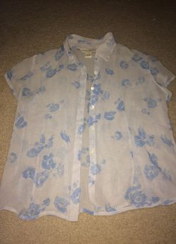 Sheer banana republic top shirt Small