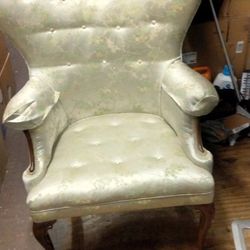 Antique High Back Chair
