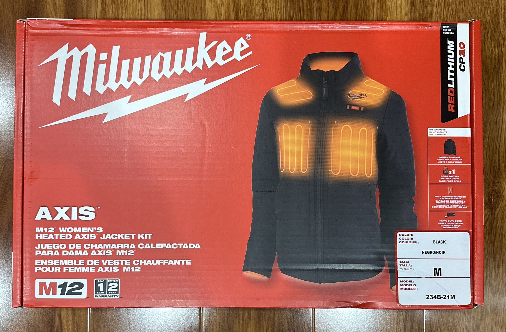 New Milwaukee Womens Medium M12 12V AXIS Black Heat Quilt Jacket