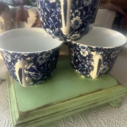 Rare Calico Coffee Cups (Set Of 3)