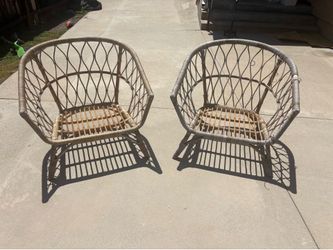 2 Outdoor Wicker Chairs