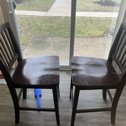 High Chairs Wooden  2pcs