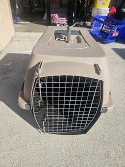 Dog Kennel Plastic Portable Travel Crate.