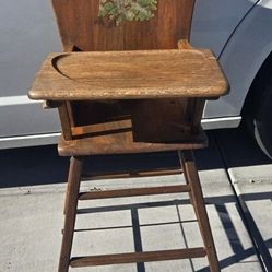 Antique High Chair Made In 1934, For Child or Doll Display