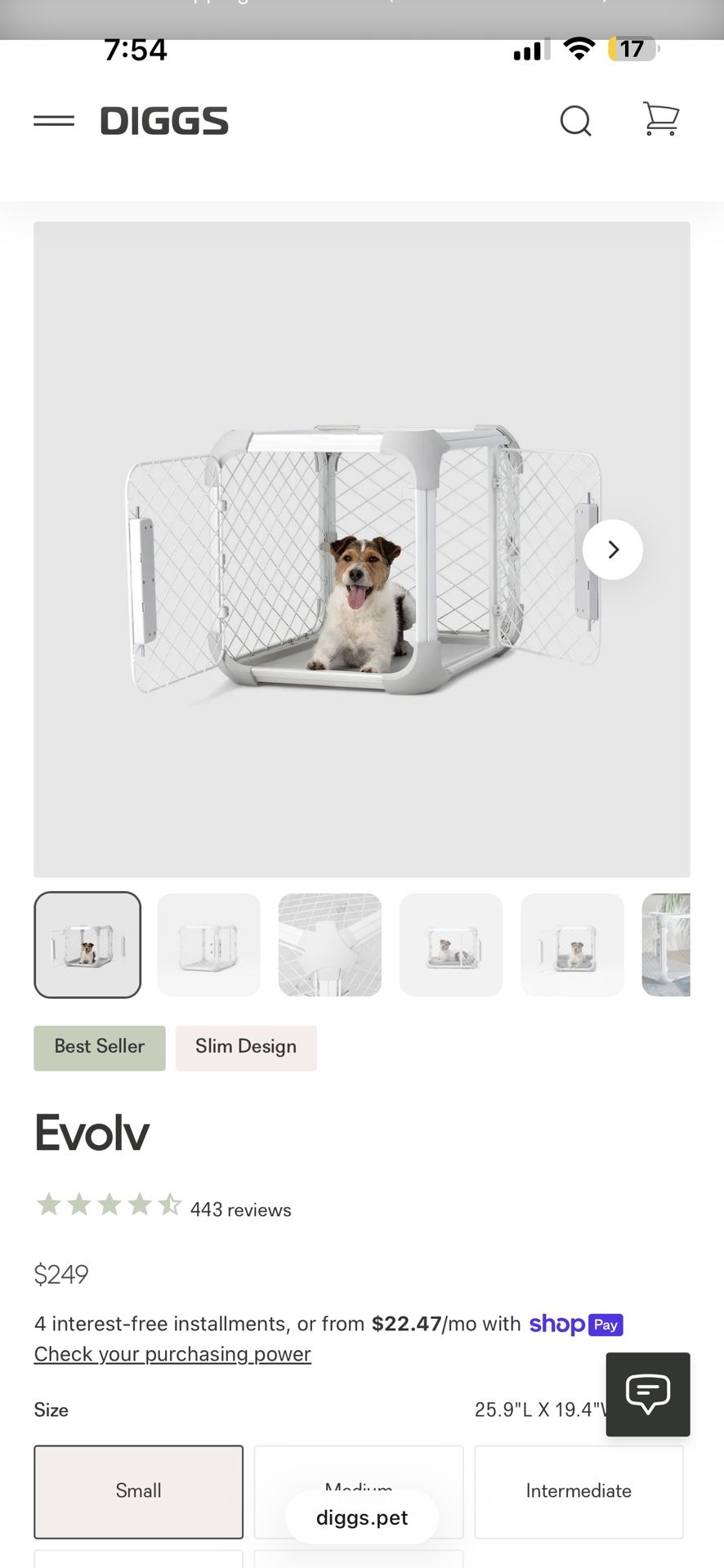 Small Diggs Evolv Crate