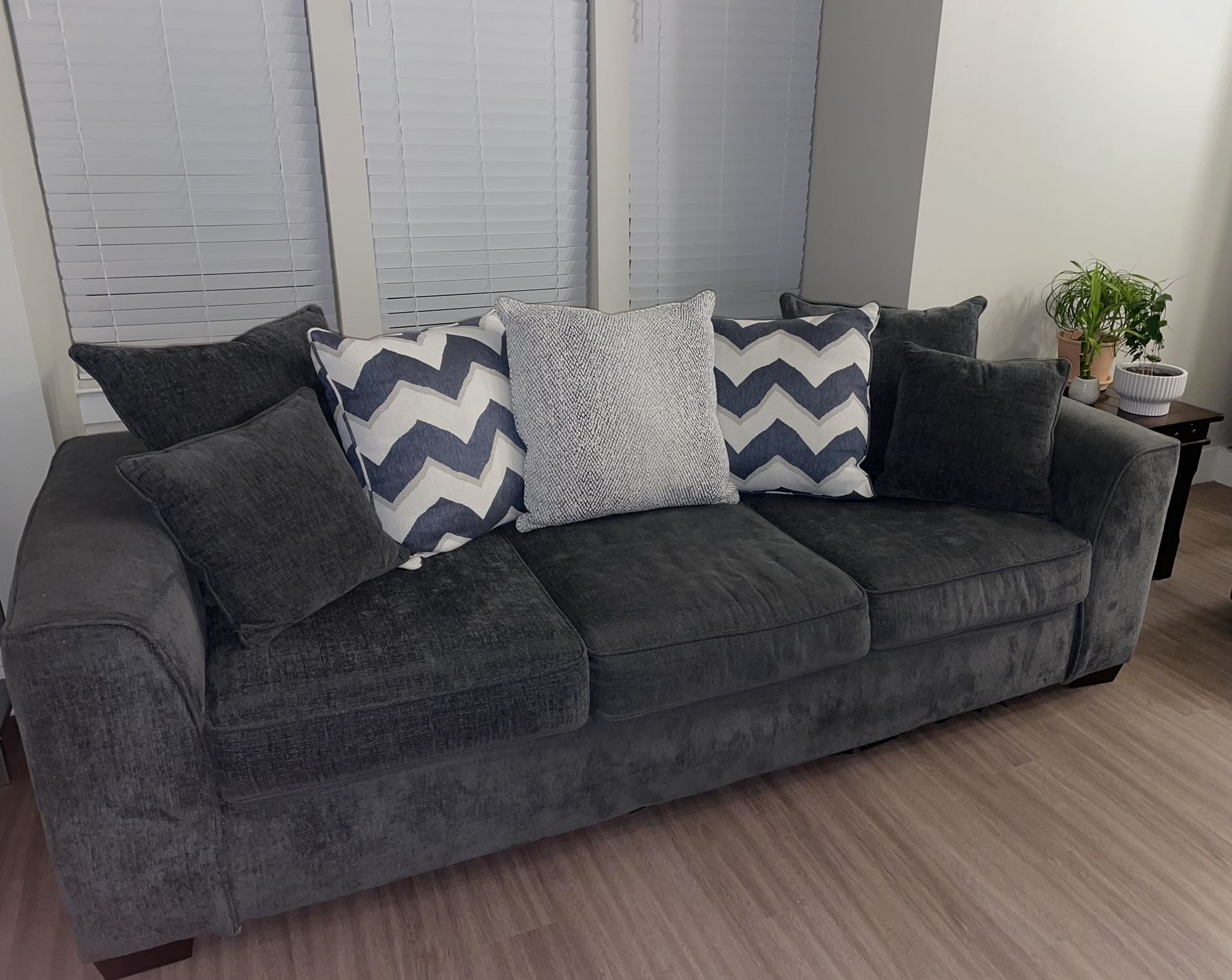 Mega Furniture Carbon Grey 2 Piece Set