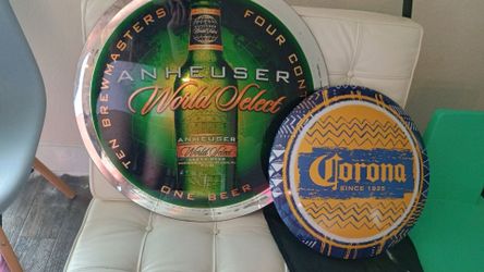 Vintage Anheuser Busch sign and corona sign