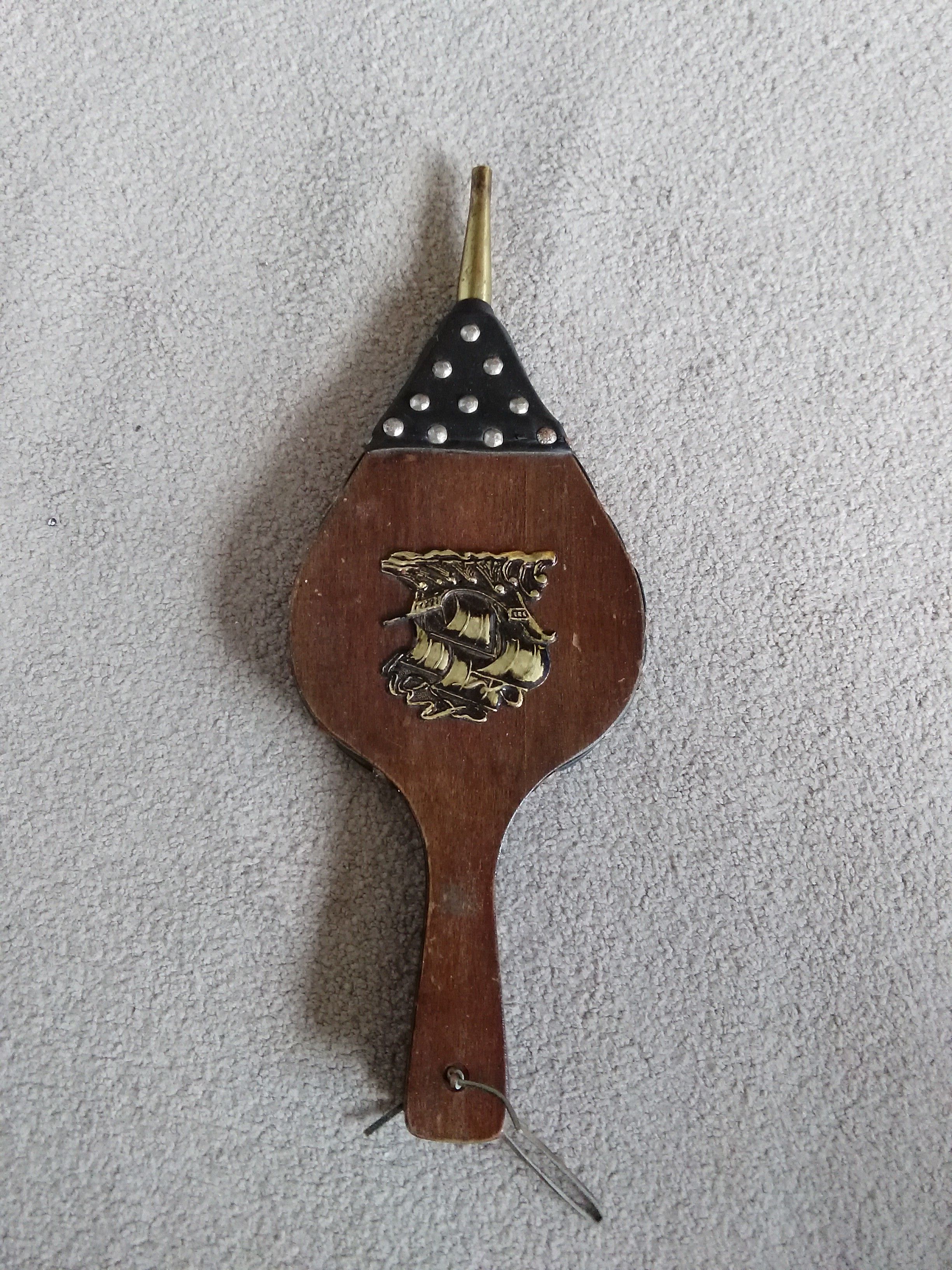 Bellows for display brass leather $10 Everson Washington
