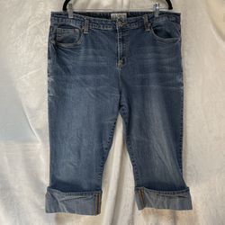 Y2K Phat Fashions Silver Label Jeans Plus Size 22W Vintage Cuffed Denim