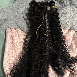 3 Bundles of Long Curly Black  Hair 