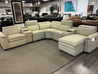 Beige Powered Sectional