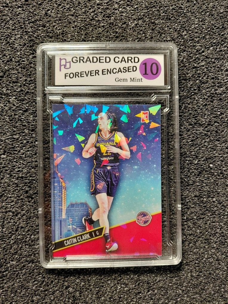 Caitlin Clark Indiana Fever Cracked Ice Custom Basketball Rookie Card