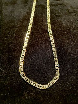 14k GOLD PLATED Mariner Link Chain Necklace