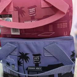 Trader Joes 2025 Valentines/Spring Pastel Pink & Purple Mini Insulated Bags