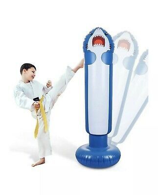 Inflatable Punching Bag for Kids - Shark Design Kids Punching Bag 63 inch PVC