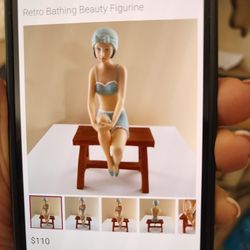 Retro Art Deco Seated Woman