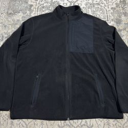 Duluth Trading Sweater Mens Size L Black Fleece Long Sleeve Full-Zip Relaxed