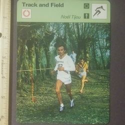 1979 Sportscaster Noel Tijou Track And Field Cross Country Champ Sports Photo Large Over-sized Card HTF Collectible Vintage Italy