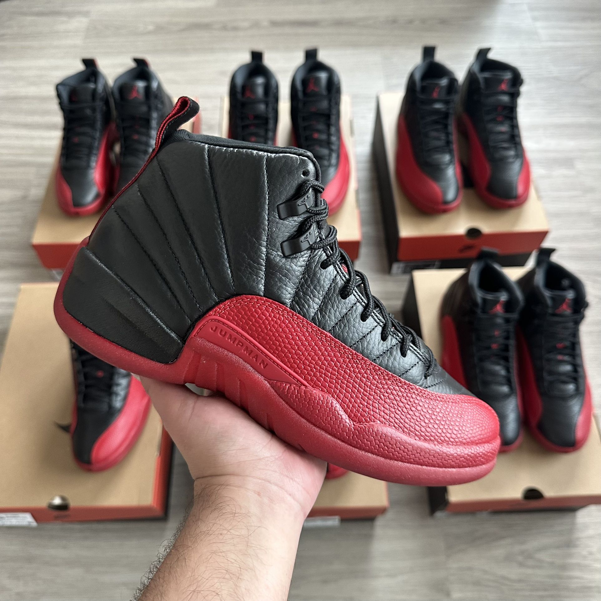 Jordan 12 Flu-Games (Multiple Sizes)