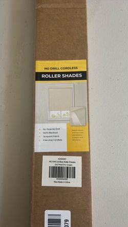 No Drill Cordless Roller shades