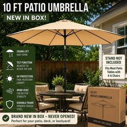 **FLASH Sale ..10 Ft Patio Umbrella – Brand New in Box – $40