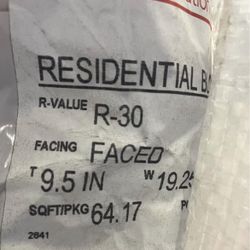 R-30 Faced insulation