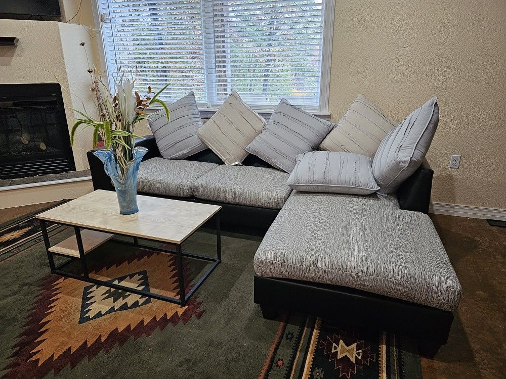 Pillows & Coffee Table - SECTIONAL IS SOLD