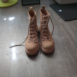 Women's Brown Suede Hiking Boots 