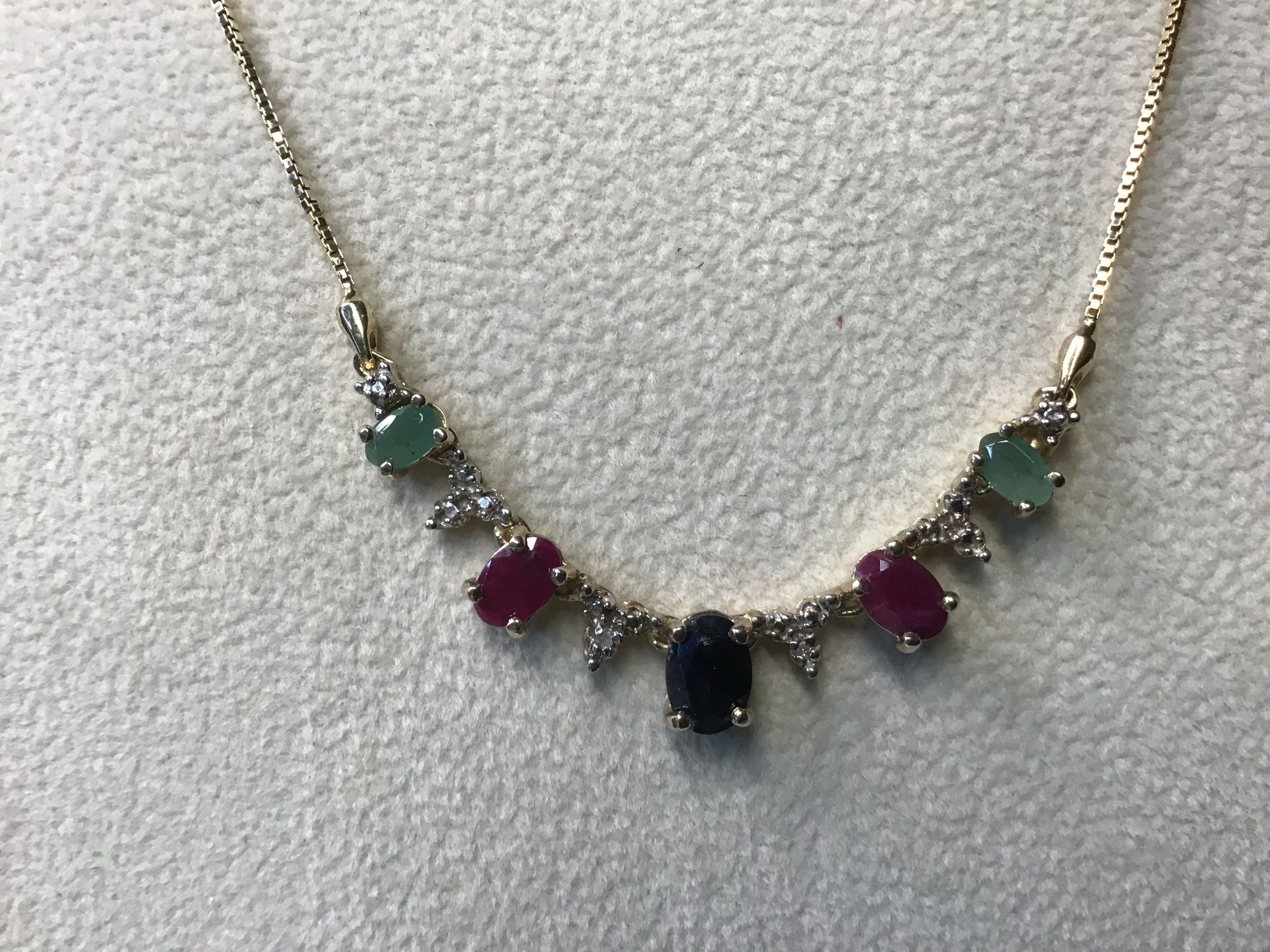 Sterling Gemstone Necklace