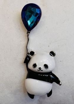 Whimsical “Floating Panda” Pin/Brooch - WEAR YOUR STORY