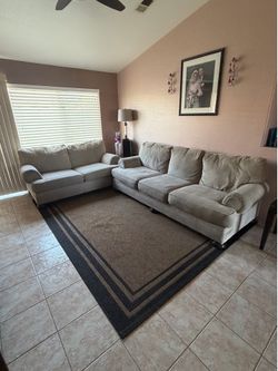 Light Beige 3 Seat and 2 Seat Couch