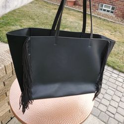 Larger Size Black Tote Bag