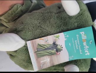 Pillowfort dinosaur hooded blanket blanket pet green children's blanket