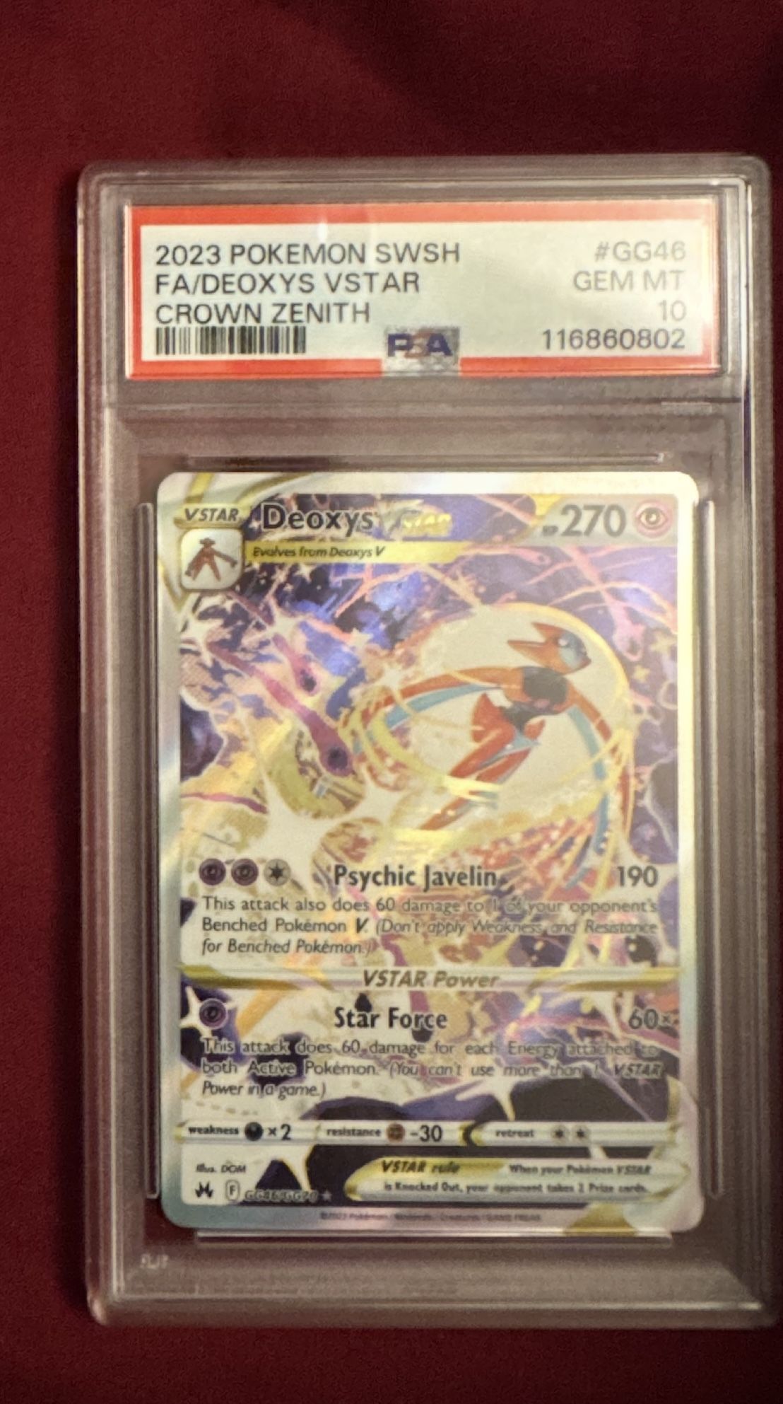 PSA 10 Deoxys Vstar