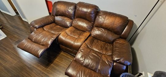 Leather Recliner Couch
