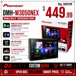 Pioneer DMH-W3050NEX Double Din Touchscreen Stereo WiFi Bluetooth Wireless Apple Carplay Android Auto Maestro Ready 🚨 Payment Options Available 🚨 No