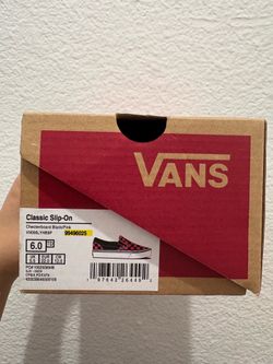 Checkerboard Black/Pink Toddlers slip on 6C