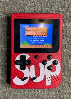 SUP 400 in 1 Handheld Game Console Red Retro Portable Tested