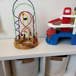 Vintage Educo Ring Around Wood Bead Maze