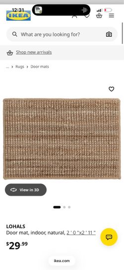 IKEA LOHALS Door Mat Natural 2'0"x2'11"