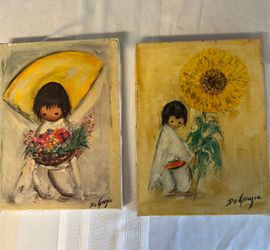 Two De Grazia on Canvas 1960’s