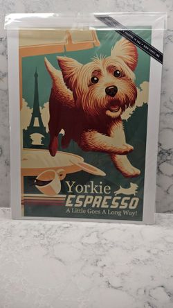 YORKIE ESPRESSO PRINT LANTERN PRESS