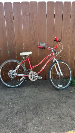 Red 10 speed bike