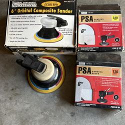 Central Pneumatic 6 Inch Orbital Composite Sander