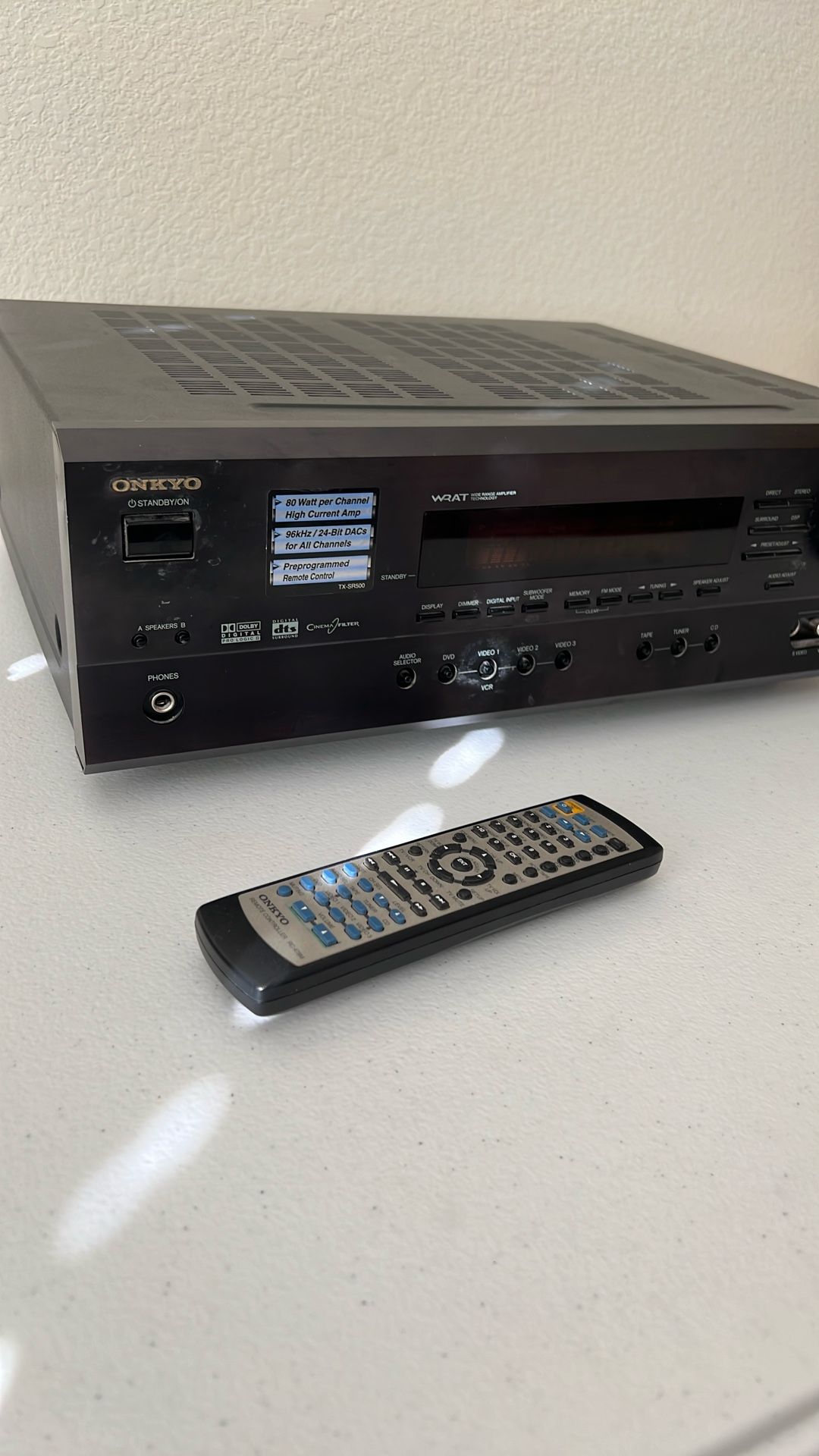 Onkyo TX-SR500 5.1 Ch. Home Theater AV Receiver Dolby Digital