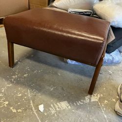 Beautiful Brown Faux Leather Ottoman 
