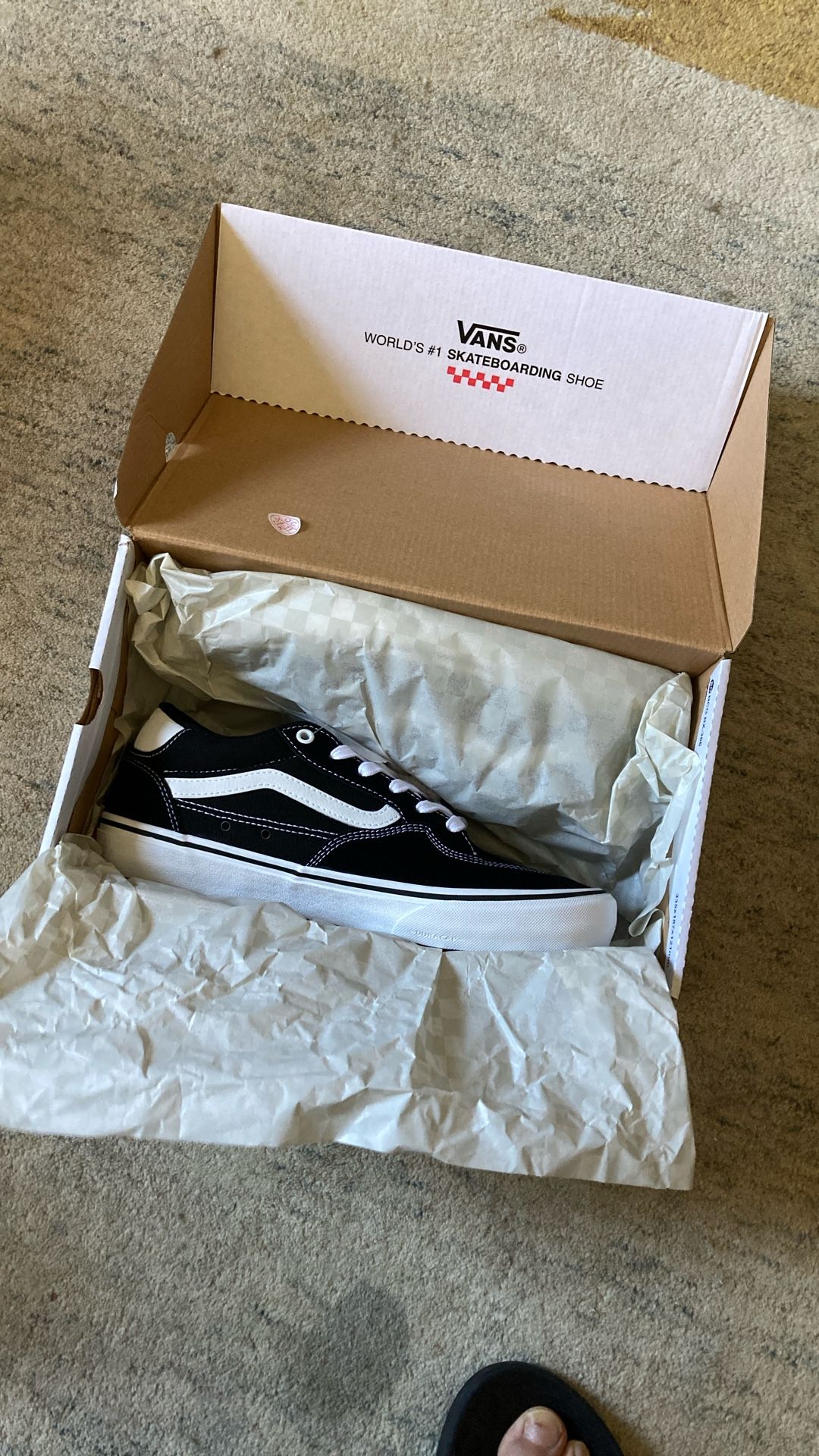 Vans Rowan Skateboarding Shoes Men’s 10 Black/White